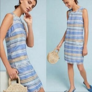 ANTHROPOLOGIE AKEMI + Kin Tweed Stripe Sleeveless Shift Dress